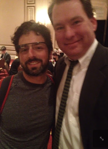 Google&rsquo;s Project glass spotted on co-founder Sergey Brin